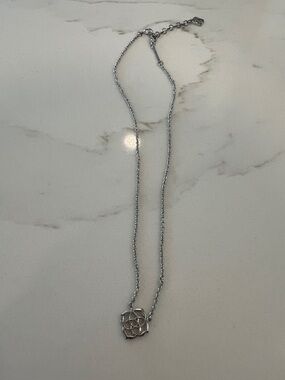 Kendra Scott Silver Logo Pendant Necklace